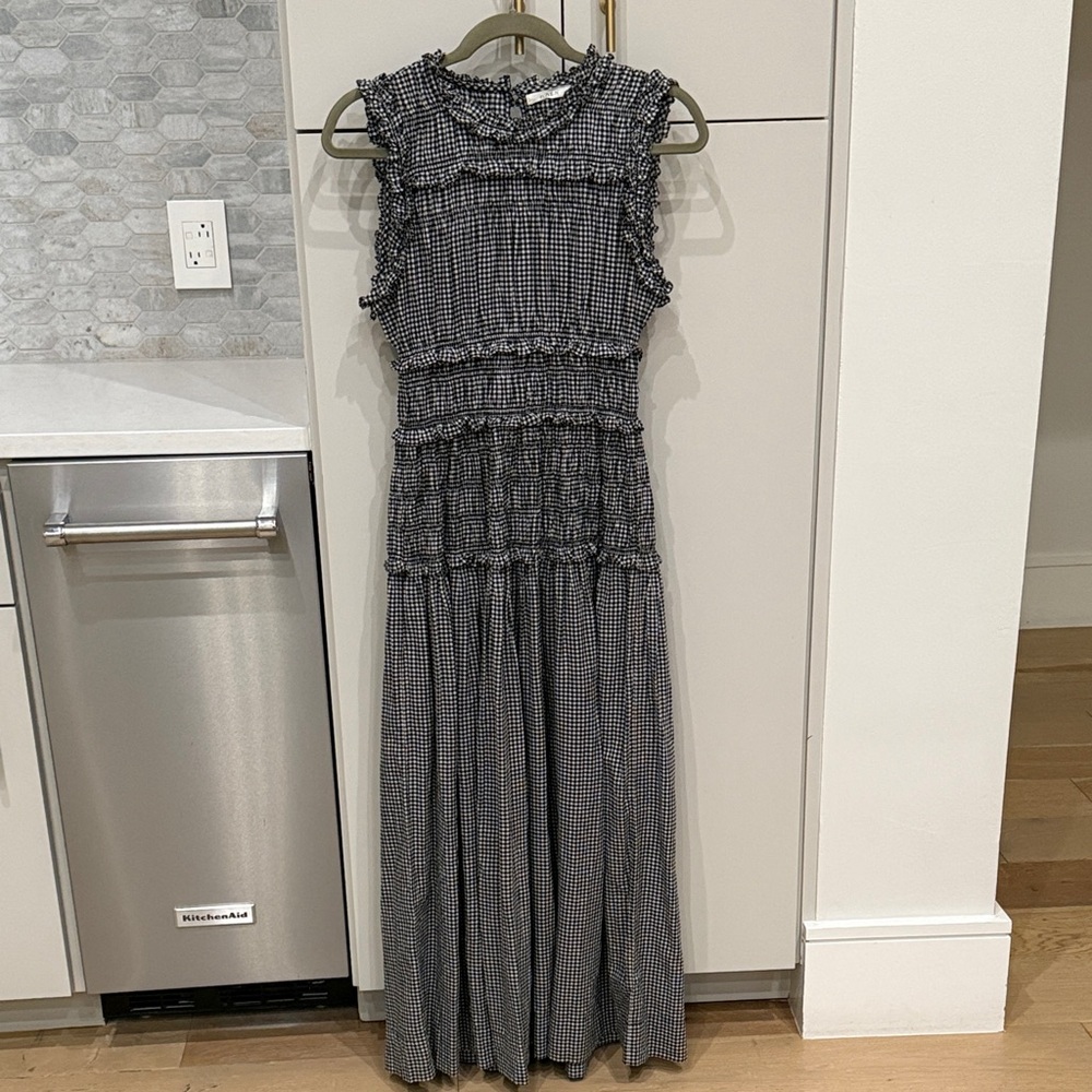 Elegant Black and White Gingham Sundress